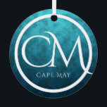 Personalised CM Cape May NJ Beach Christmas Metal Tree Decoration<br><div class="desc">CM Cape May NJ Beach Holiday Christmas Tree Ornament - It can be personalised with a name,  year or any text that you wish to add.  -</div>