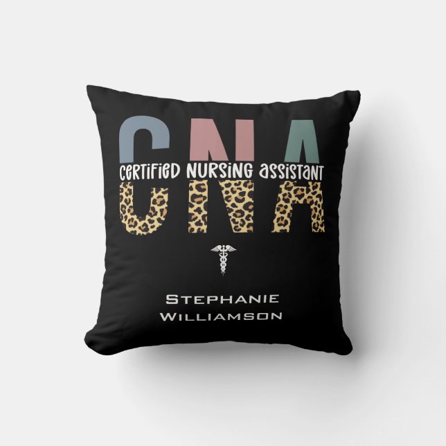 Personalised CNA Certified Nursing Assistant Cushion (Front)