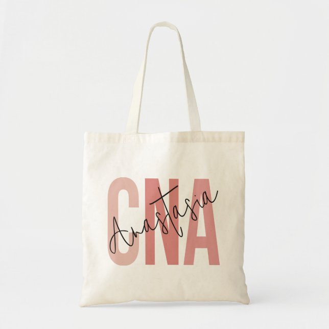 Personalised CNA Certified Nursing Assistant Tote Bag (Front)
