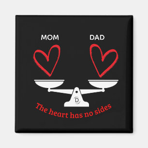 Personalised Co-Parenting Magnet - The Heart Has N
