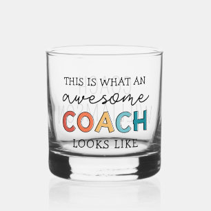 Personalised Coach Funny Awesome Coach Whiskey Glass