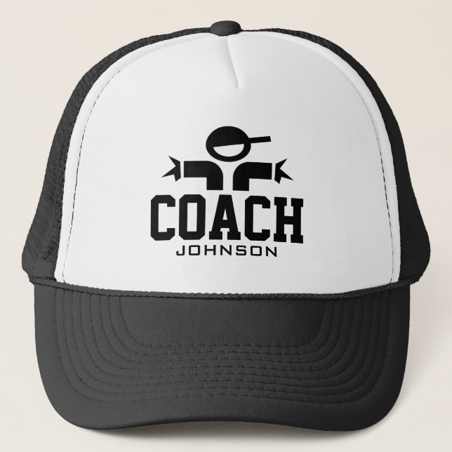 Personalised coach hat for official sports teams (Front)