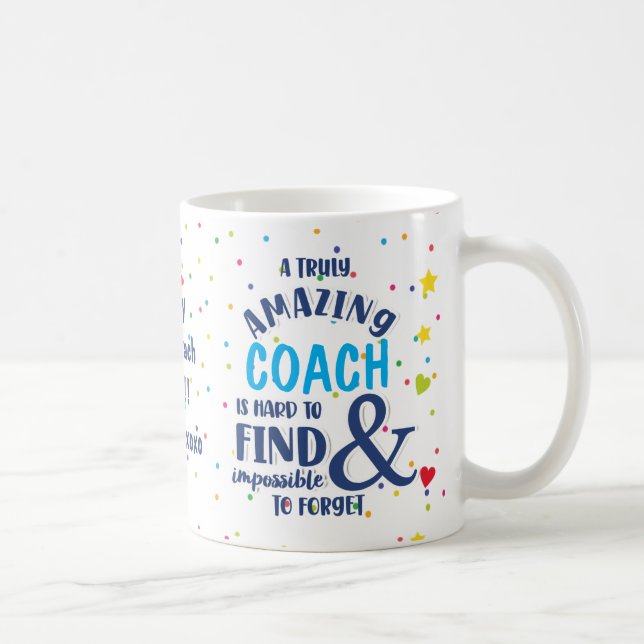 Personalised coach Mug - 'A Truly Amazing coach (Right)