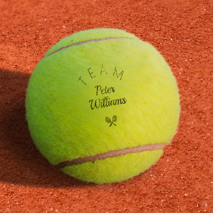 Personalised coach name elegant tennis balls