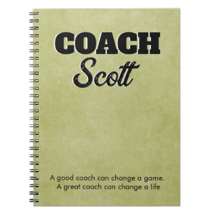 Personalised Coach name players  Notebook