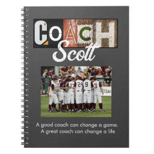 Personalised Coach name players Notebook