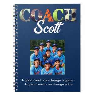 Personalised Coach name players  Notebook