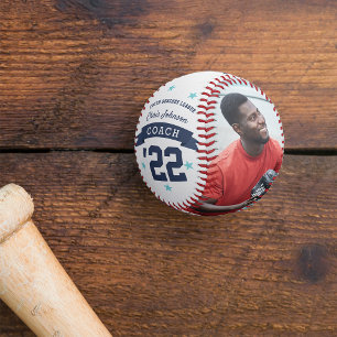 Personalised Coach Team Roster & Photo Baseball