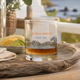 Personalised Coastal Beachhouse Whiskey Glass
