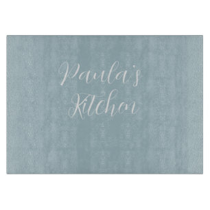 Personalised Coastal Calm Glass Cutting Board