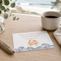 Personalised Coastal Guesthouse Thank You Card 