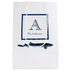 Personalised Coastal Navy Blue White Shark Medium