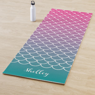 Personalised Coastal Yoga Mat   Custom Name Ocean