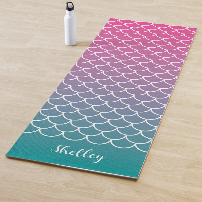 Personalised Coastal Yoga Mat | Custom Name Ocean (In Situ)
