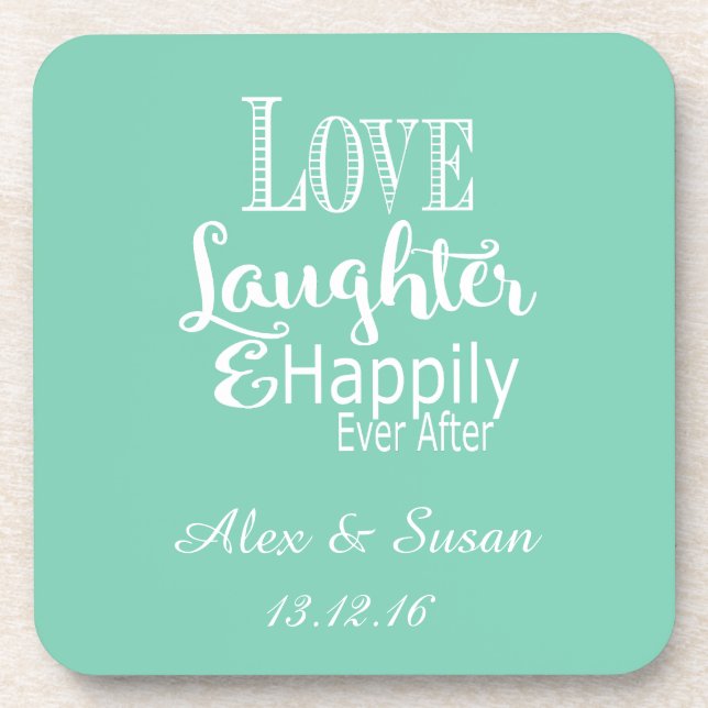 Personalised Coasters Wedding Favours - (Front)