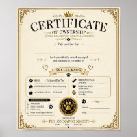 Personalised Cockapoo Owner Certificate