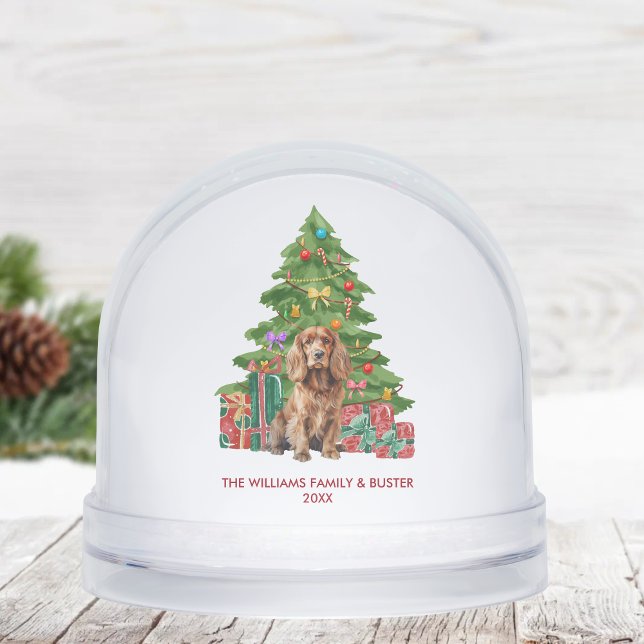 Personalised Cocker Spaniel Dog Christmas Snowglobe (Creator Uploaded)