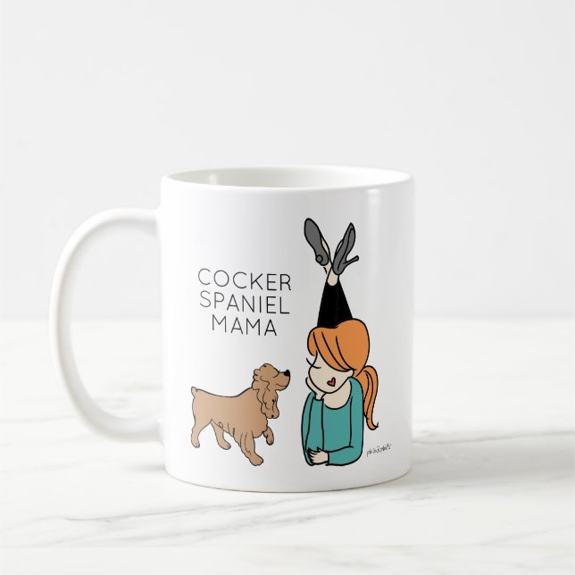 Personalised Cocker Spaniel Mama Coffee Mug (Left)