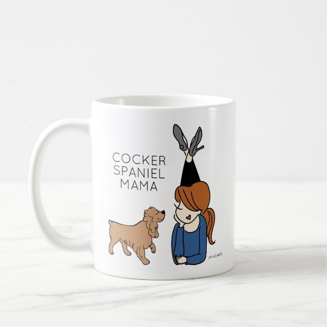 Personalised Cocker Spaniel Mama Coffee Mug (Left)