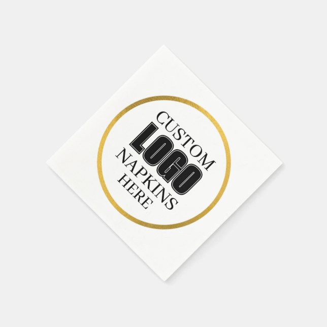 Personalised Cocktail Napkins with Your Logo (Corner)