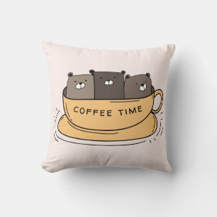 Personalised Coffee Bears Cushion