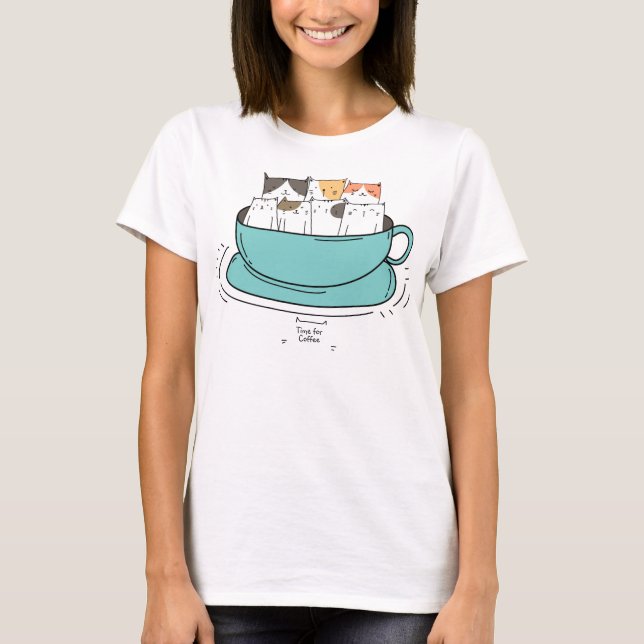 Personalised Coffee Cats T-Shirt (Front)