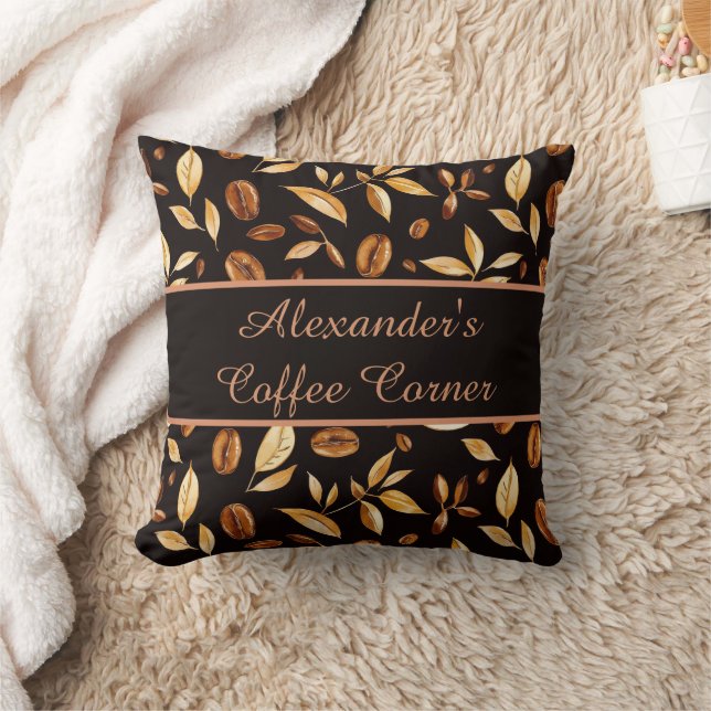 Personalised Coffee Corner Coffee Lover Cushion (Blanket)