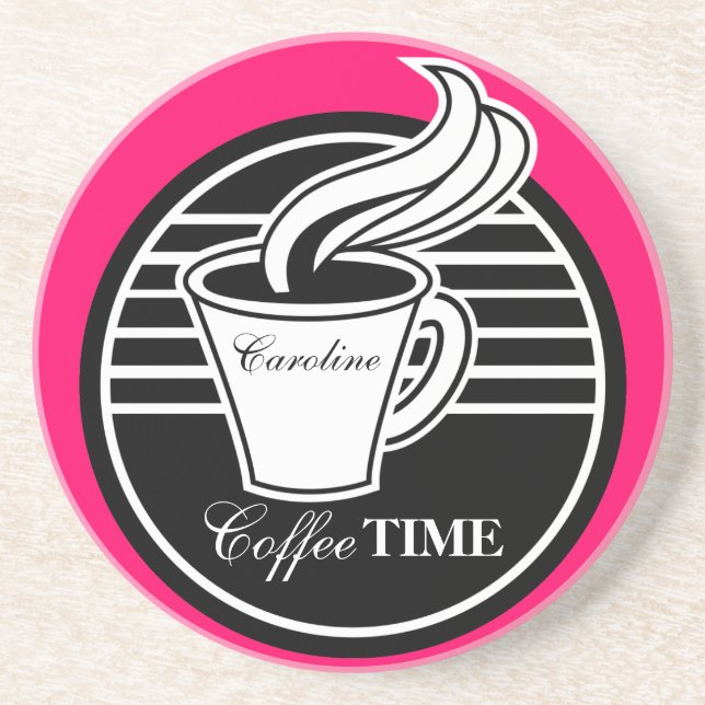 Personalised Coffee Cup Drink Coaster (Front)