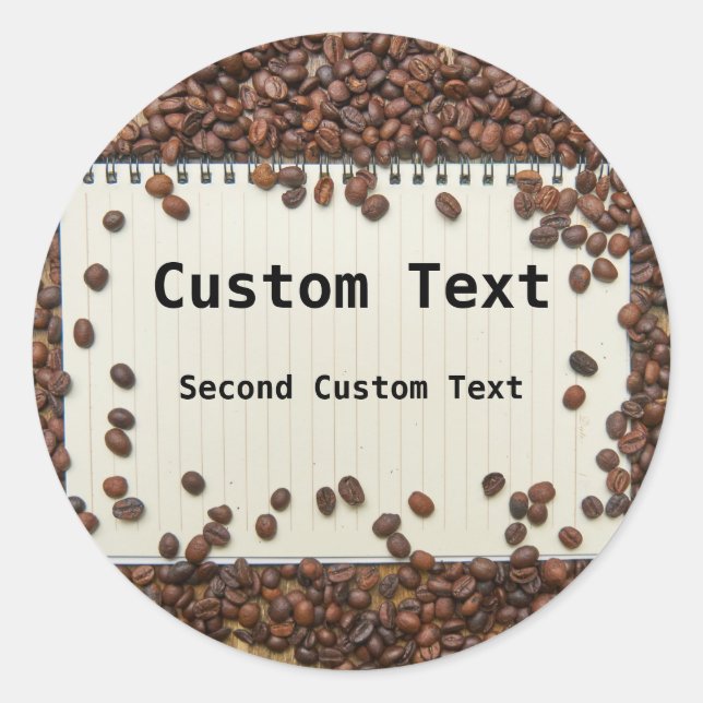 Personalised Coffee Journal Label (Front)