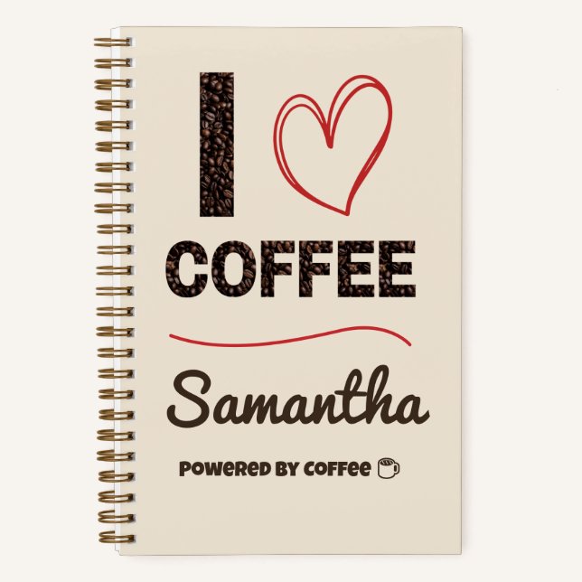 Personalised Coffee Lover Notebook (Front)
