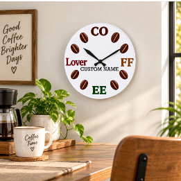 Personalised Coffee Lover Wall Clock