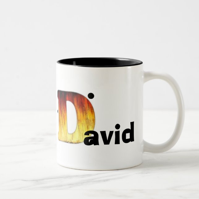 Personalised Coffee Mug Cup for DAVID (Right)