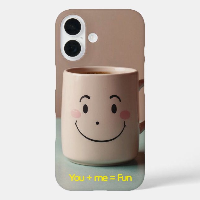 Personalised Coffee Mug Illustration Case-Mate iPhone Case (Back)