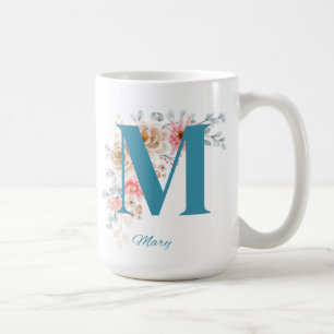 Personalised Coffee Mug Letter M