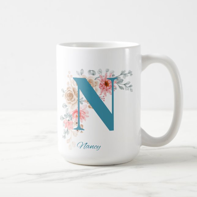 Personalised Coffee Mug Letter N (Right)