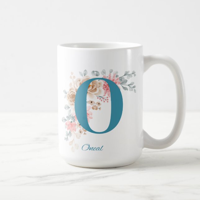 Personalised Coffee Mug Letter O (Right)