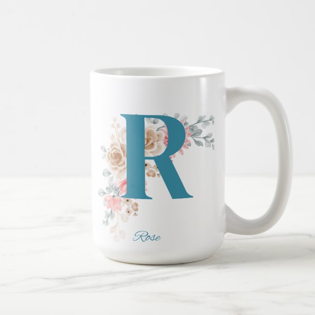 Personalised Coffee Mug Letter R (Right)
