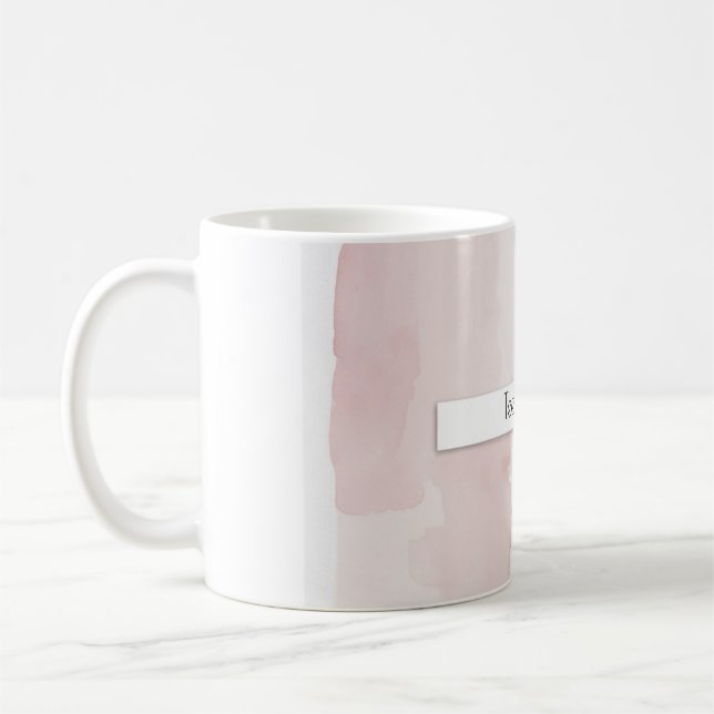 Personalised coffee mug watercolor (Left)