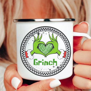 personalised coffee mug with Christmas motif.
