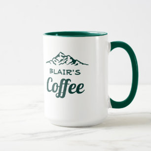 Personalised Coffee Mug with Mountains