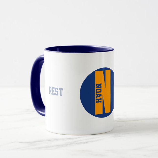 Personalised Coffee Mugs, Noah Name Mug (Front Left)