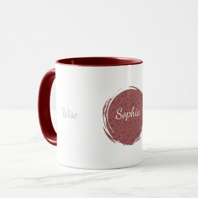 Personalised Coffee Mugs, Sophia Name Mug (Front Left)