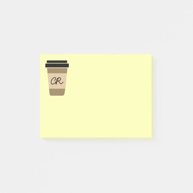 Personalised Coffee on the Go Post-it Notes (Front)