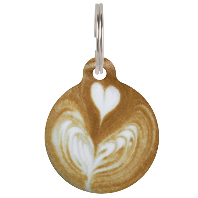 PERSONALISED COFFEE PATTERN PET TAG (Front)