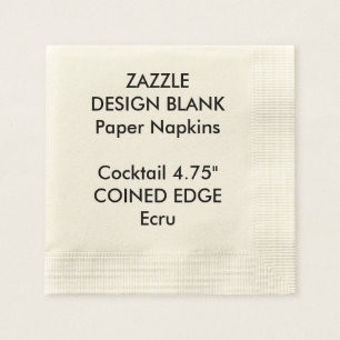 Personalised Coined Edge Cocktail Paper Napkins