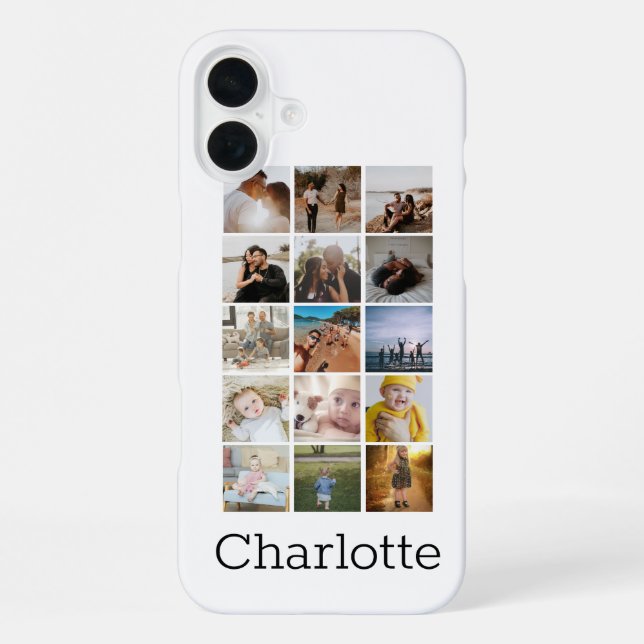 Personalised Collage Make Your Own Unique iPhone Case (Back)