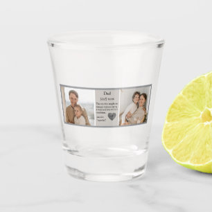Personalised Collage Photo   Shot Glass for Dad