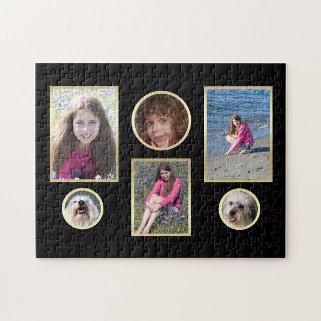 Personalised Collage Six Photo Puzzle (Horizontal)