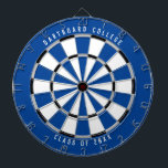 Personalised College Class of 20XX | Blue Dartboard<br><div class="desc">Customise this with your own text and colours! Example shown has the top text "Dartboard College" and bottom text "Class of 20XX" with a blue, grey, black, and white colour palette. This makes a great gift for college students or a graduation gift for a new grad! If you need help...</div>
