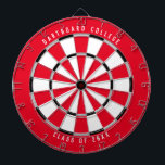 Personalised College Class of 20XX Template | Red Dartboard<br><div class="desc">Customise this with your own text and colours! Example shown has the top text "Dartboard College" and bottom text "Class of 20XX" with a red, grey, black, and white colour palette. This makes a great gift for college students or a graduation gift for a new grad! If you need help...</div>